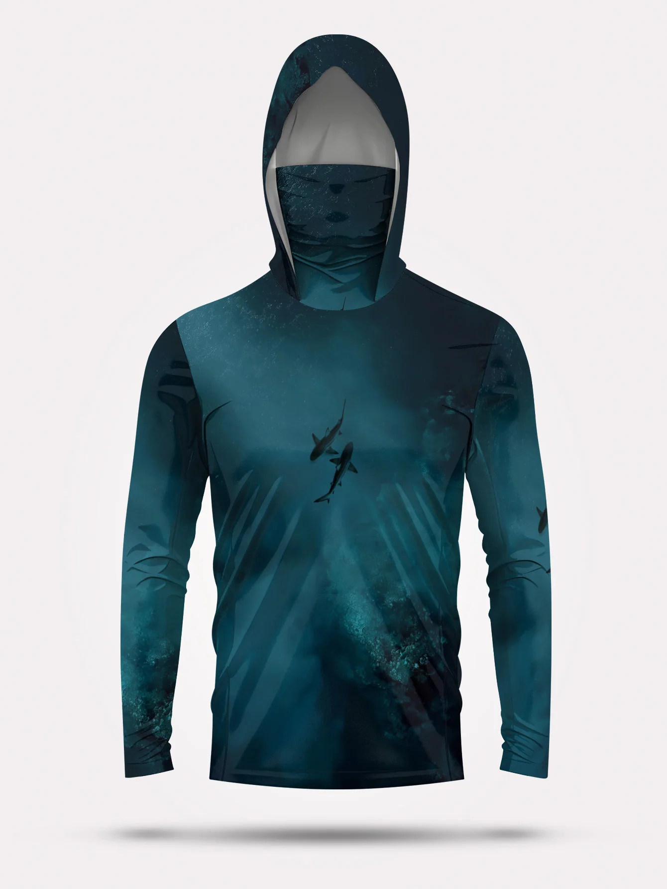 UPF50+ Men Fishing Hoodie With - Fishing Mask Sun Protection 评论和价格